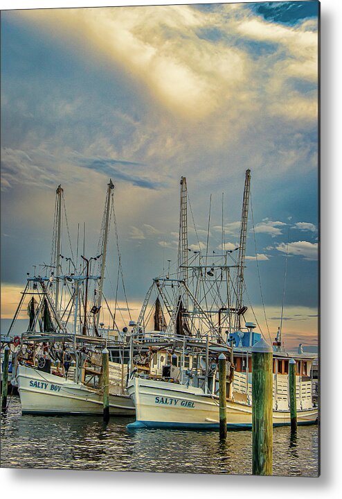 Shrimp Boats Metal Print featuring the photograph Salty Boy Salty Girl by JASawyer Imaging