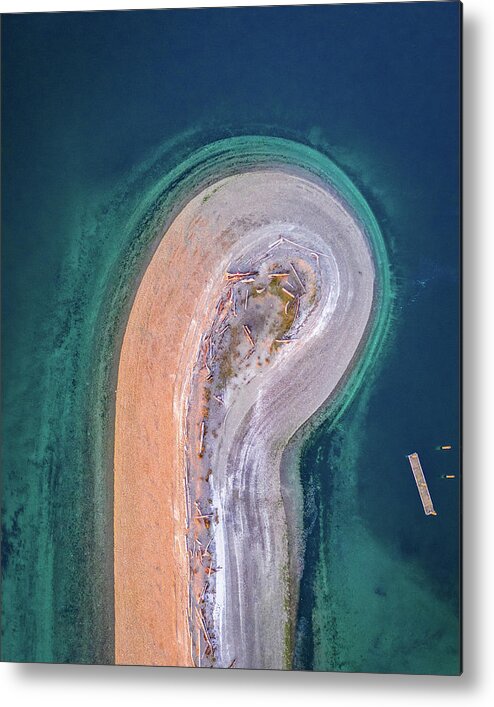 Sandspit Metal Print featuring the photograph Sandspit Top Down by Clinton Ward