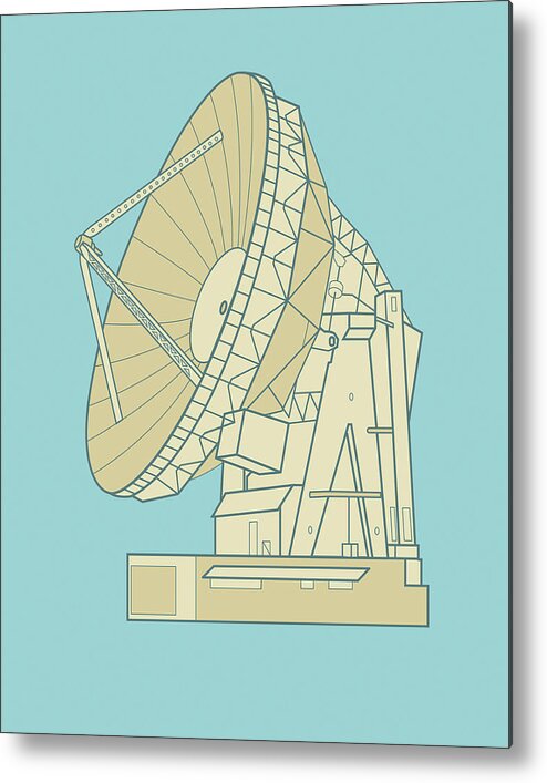 Antenna Metal Print featuring the drawing Satellite Dish by CSA Images