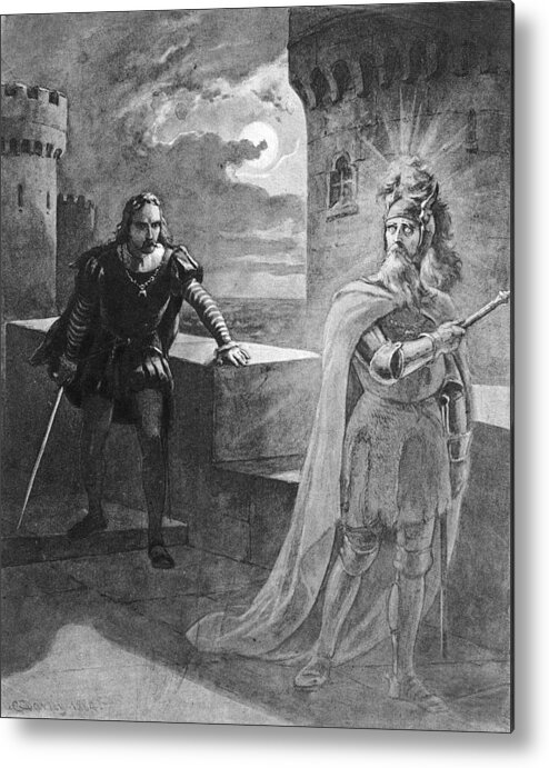 Hamlet Metal Print featuring the photograph Scene From Shakespeares Hamlet by Kean Collection