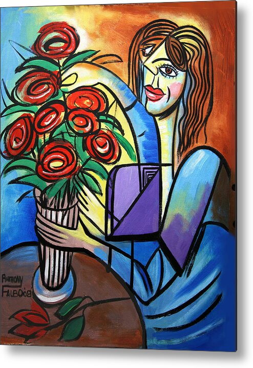 Cubism Metal Print featuring the painting Special Delivery by Anthony Falbo