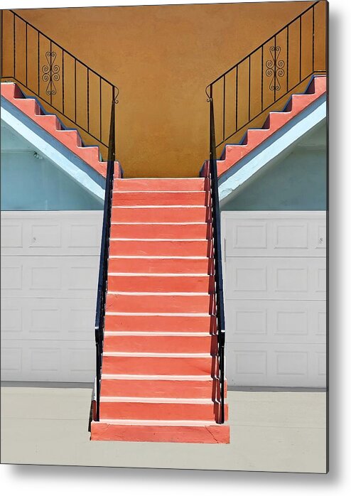 Architecture Metal Print featuring the photograph Stairs - San Diego California by Arnon Orbach