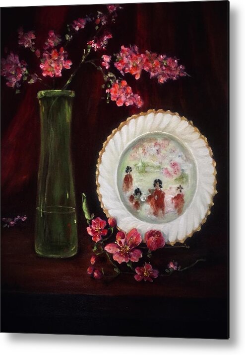 Still Life Metal Print featuring the painting Still Life V by Anne Barberi