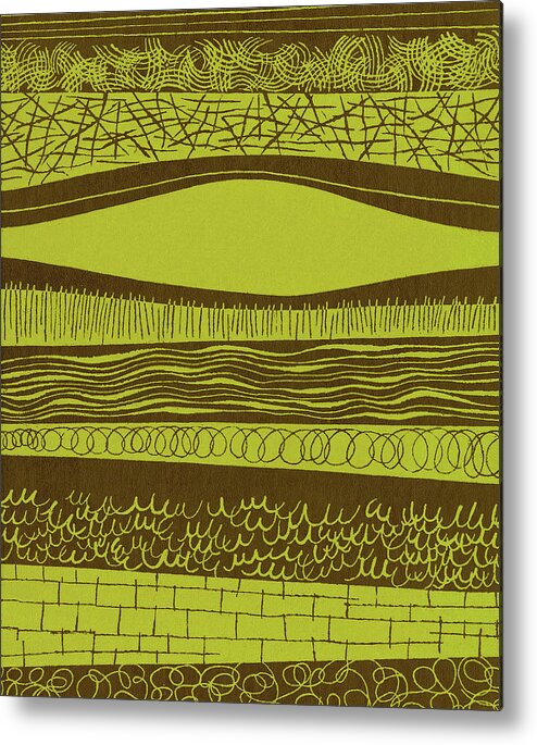 Abstract Metal Poster featuring the drawing Strata View by CSA Images