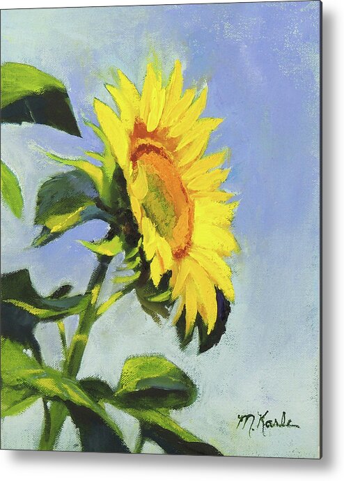 Flower Metal Print featuring the painting Sunflower by Marsha Karle