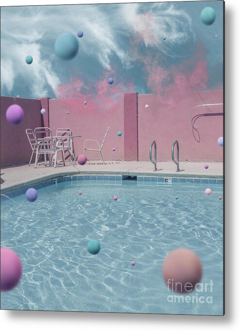 Art Metal Print featuring the photograph Surrealistic Waterpool Action by Vizerskaya