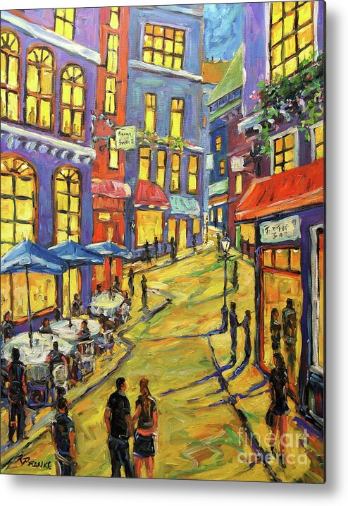 Urban Scene Metal Print featuring the painting Swing Town by Prankearts by Richard T Pranke