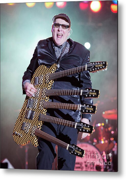 Rick Nielsen Metal Print featuring the photograph The Five Neck Hamer by Billy Knight