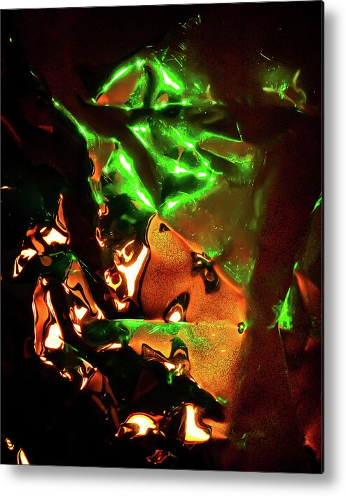 Abstract Metal Print featuring the digital art The Green Knight by Liquid Eye