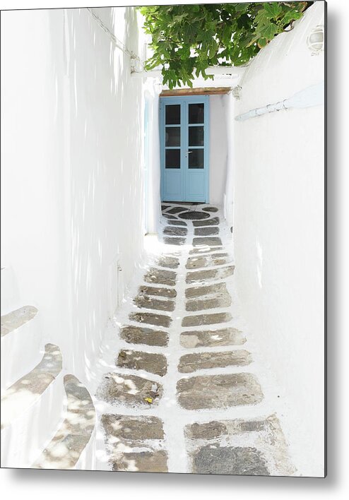 Greece Metal Print featuring the photograph Tiny Street by Lupen Grainne