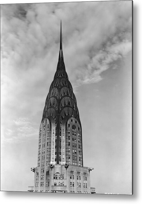 Arch Metal Print featuring the photograph Top Of The Chrysler Building by Frederic Lewis