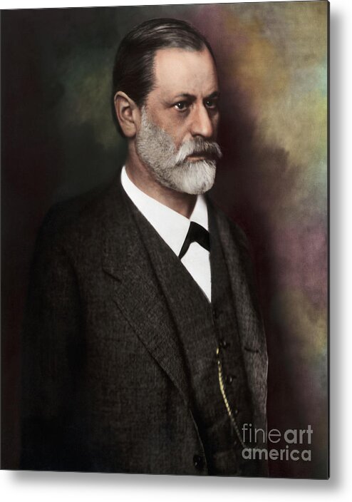 Mental Health Metal Print featuring the photograph Waist-up Photo Of Sigmund Freud by Bettmann