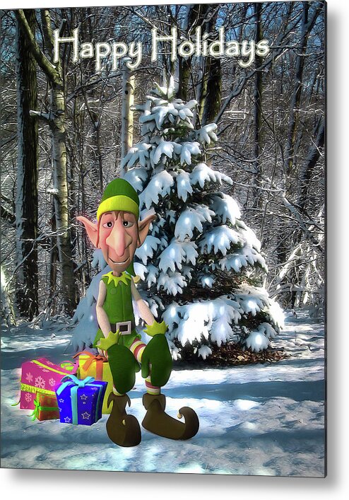 Winter Time Metal Print featuring the digital art Waiting For Santa by Pennie McCracken