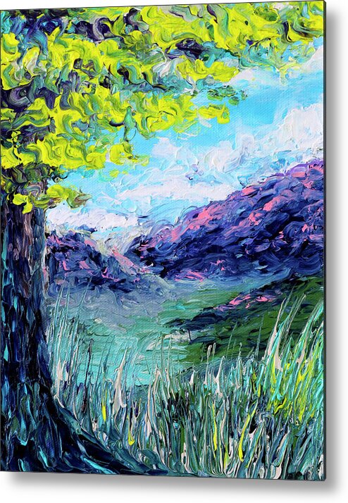 Landscape Metal Print featuring the painting Whimsy by Bari Rhys