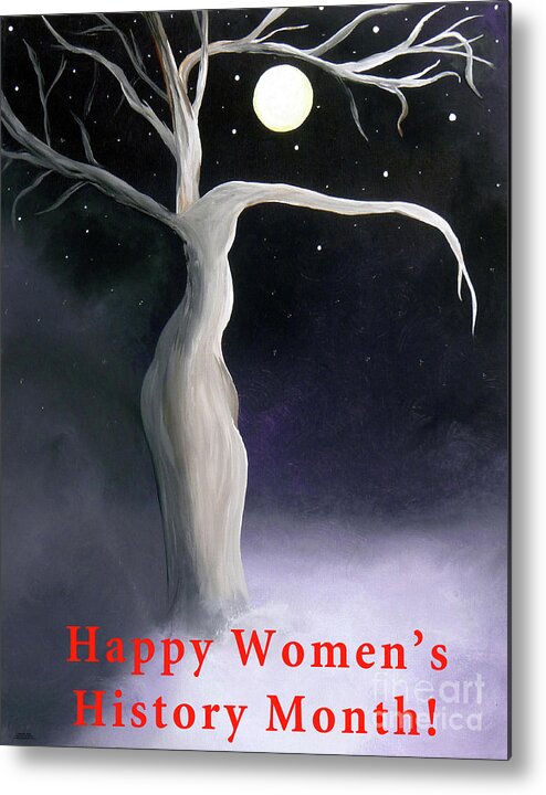 Women's History Metal Print featuring the painting Womens History Month by Alys Caviness-Gober