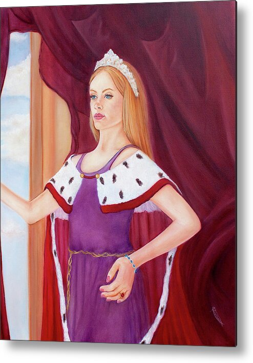 Figurative Metal Print featuring the painting You Are a Queen by Jeanette Sthamann