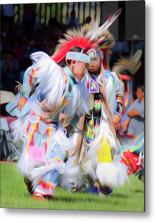 Celebration Metal Print featuring the photograph Young Grass Dancers by Theresa Tahara