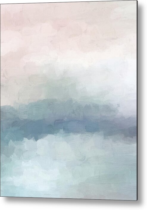 Blush Pink Metal Print featuring the painting Atlantic Ocean Sunrise III by Rachel Elise