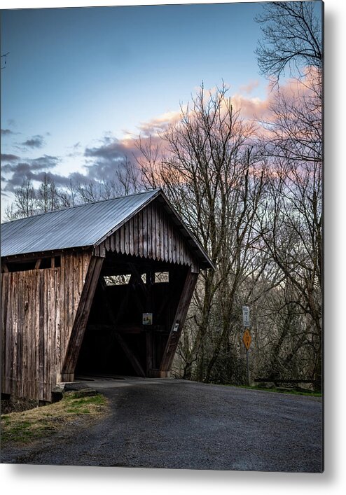 Wood Metal Print featuring the photograph Bennett's Mill Bridge #1 by Rick Nelson