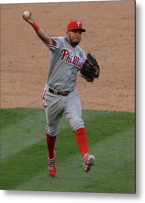 National League Baseball Metal Print featuring the photograph Freddy Galvis #1 by Doug Pensinger