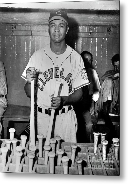 American League Baseball Metal Print featuring the photograph Larry Doby #1 by National Baseball Hall Of Fame Library