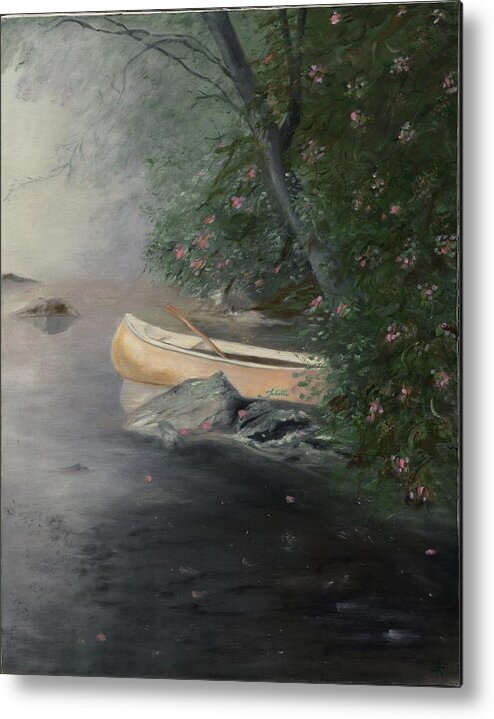 Canoe Metal Print featuring the painting Lazy Afternoon by Juliette Becker