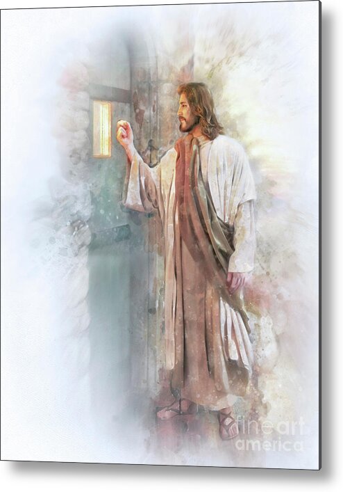 Jesus Metal Print featuring the painting Let Him In #1 by Greg Olsen