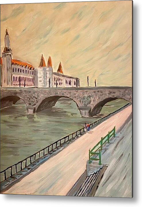 Metal Print featuring the painting Paris, Covid #1 by John Macarthur