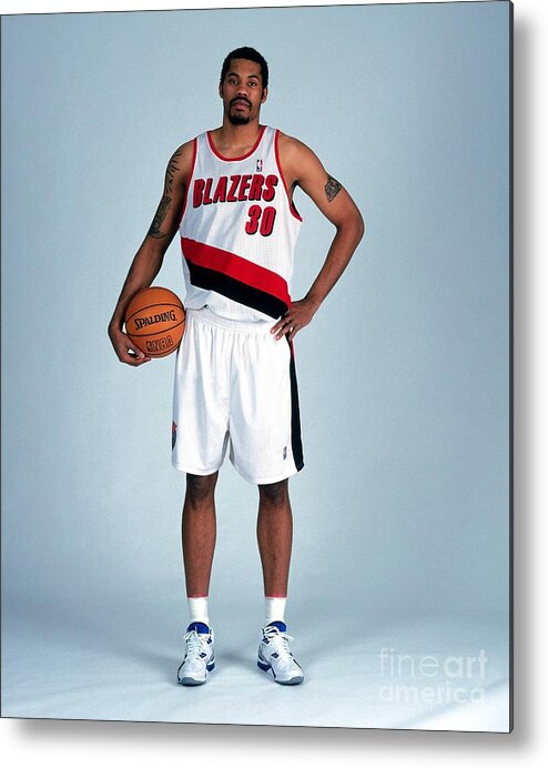 Media Day Metal Print featuring the photograph Rasheed Wallace #1 by Dick Raphael