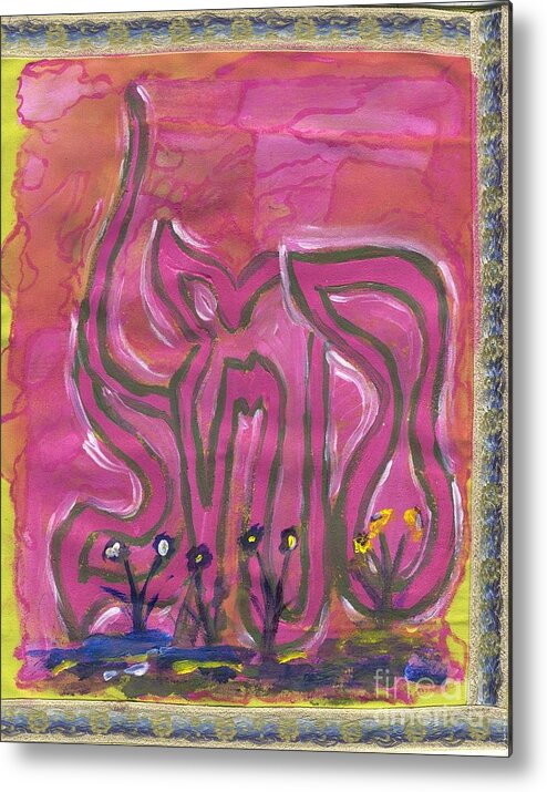 Siddur Cover Bar Mitzvah Bat Mitzvah Siddur Covers Rachel Metal Print featuring the painting SAMPLE ONLY. NOT for sale. Rachel #1 by Hebrewletters SL