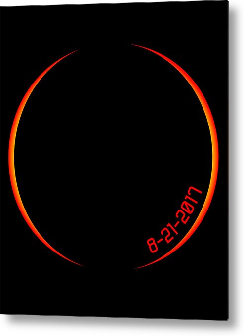 Funny Metal Print featuring the digital art Solar Eclipse 2017 #1 by Flippin Sweet Gear