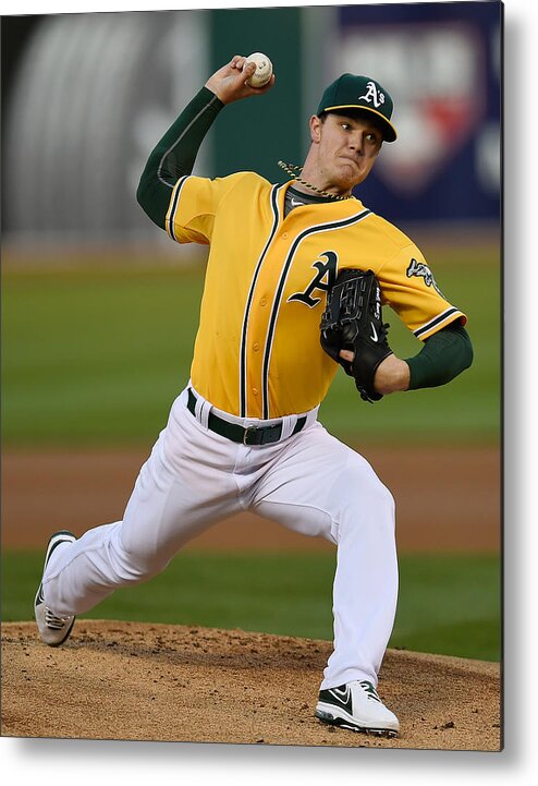 American League Baseball Metal Print featuring the photograph Sonny Gray by Thearon W. Henderson