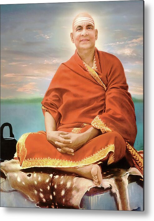 Sivananda Metal Print featuring the photograph Swami Sivananda of Rishikesh by Unknown