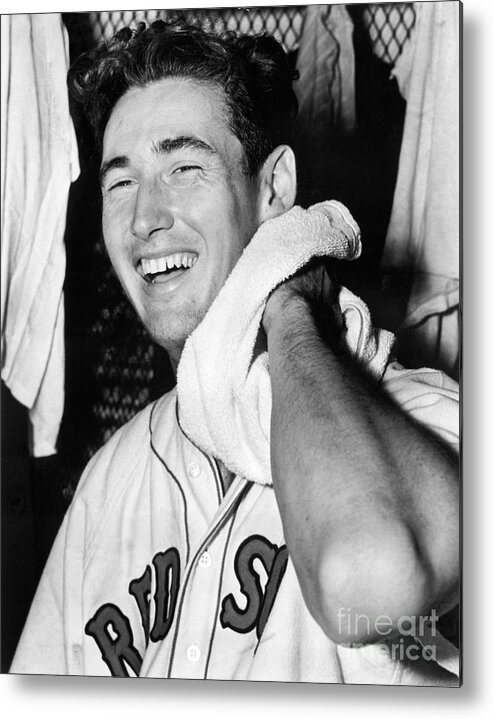 People Metal Print featuring the photograph Ted Williams by National Baseball Hall Of Fame Library
