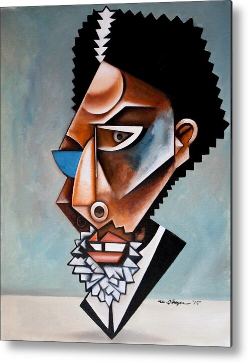 Cornel West Metal Print featuring the painting The Recondite / Cornel West #1 by Martel Chapman