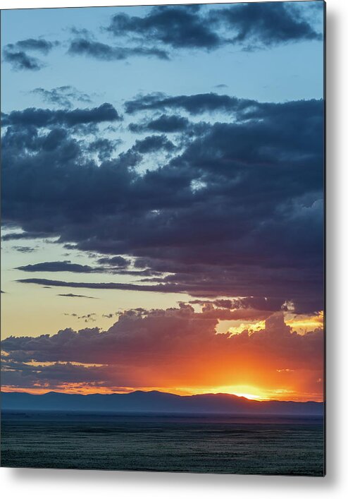 Cell Metal Print featuring the photograph Thunderstorm at Sunset in Colorado #1 by Kyle Lee