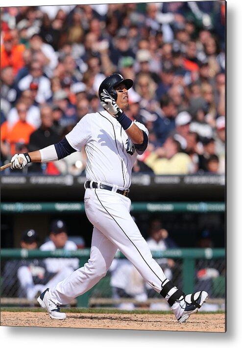 American League Baseball Metal Print featuring the photograph Victor Martinez by Leon Halip