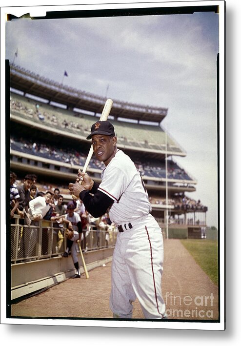 Willie Mays Metal Print featuring the photograph Willie Mays by Louis Requena
