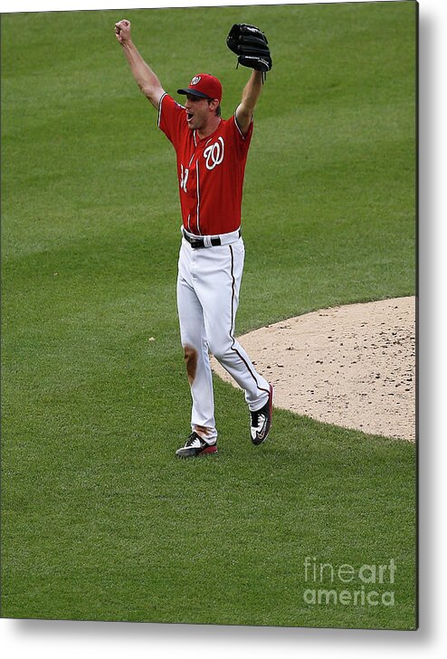 People Metal Print featuring the photograph Max Scherzer #12 by Rob Carr