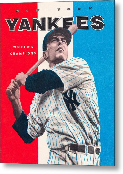 New York Metal Print featuring the mixed media 1957 New York Yankees Art by Row One Brand