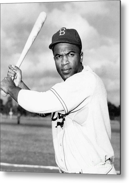 People Metal Print featuring the photograph Jackie Robinson #2 by National Baseball Hall Of Fame Library