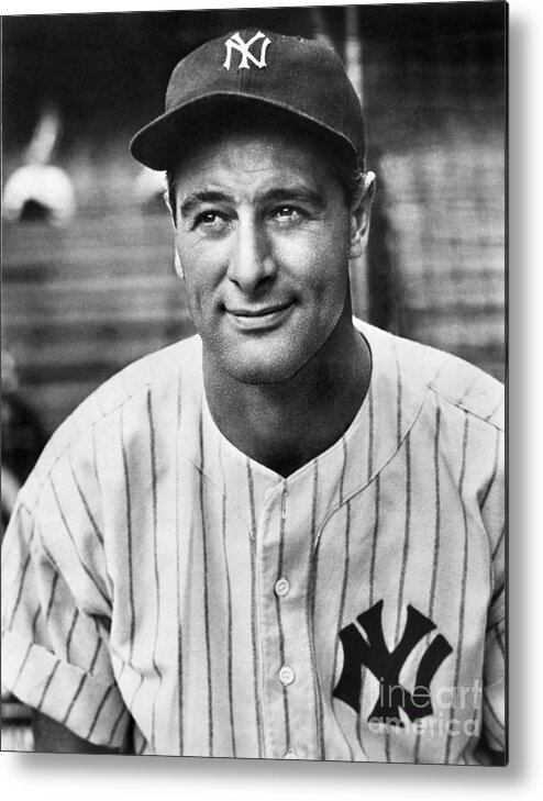 People Metal Print featuring the photograph Lou Gehrig by National Baseball Hall Of Fame Library