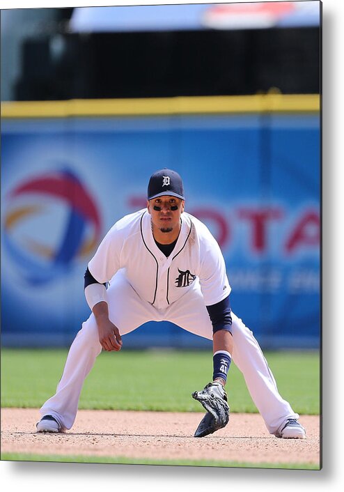 American League Baseball Metal Print featuring the photograph Victor Martinez by Leon Halip