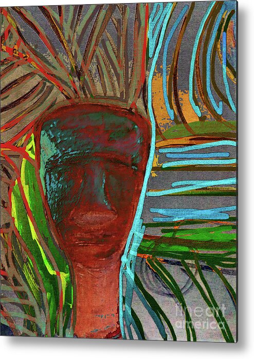 Masks Metal Print featuring the painting 2020 I love your way by Alexandra Vusir