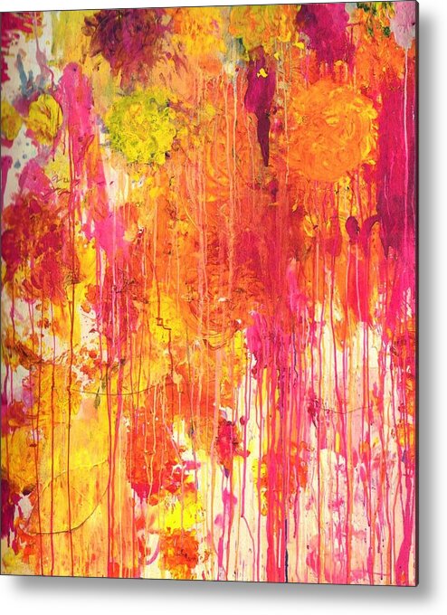 Abstract Metal Print featuring the painting Cy Twombly #24 by PrintPerfect Shop