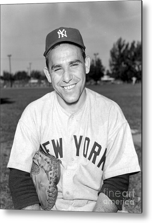 American League Baseball Metal Print featuring the photograph Yogi Berra by Kidwiler Collection
