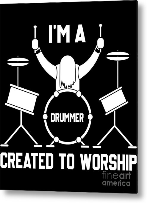 Drummer Gifts Metal Print featuring the digital art Drums Drummer Drumsticks Gift #5 by RaphaelArtDesign