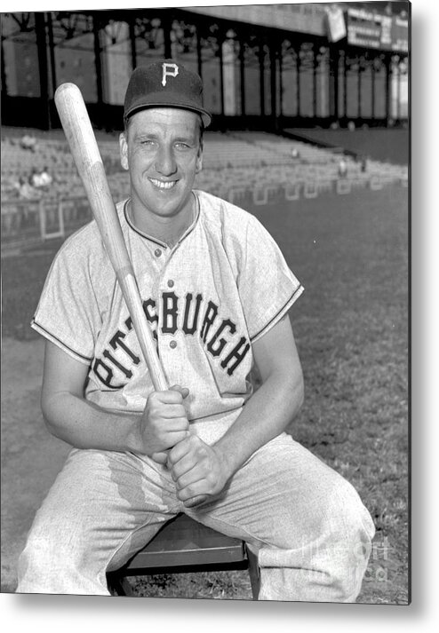 Three Quarter Length Metal Print featuring the photograph Ralph Kiner by Kidwiler Collection