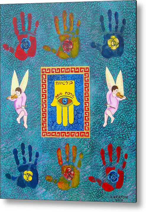 Hamsa Metal Print featuring the painting A Lesson In Symmetry by John Keaton
