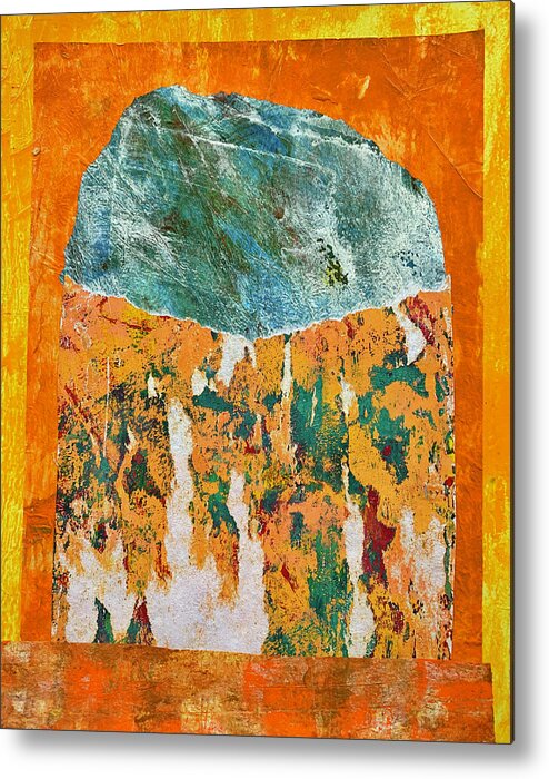 Abstract Collage Metal Print featuring the mixed media Abstract Collage June 18 by Lorena Cassady